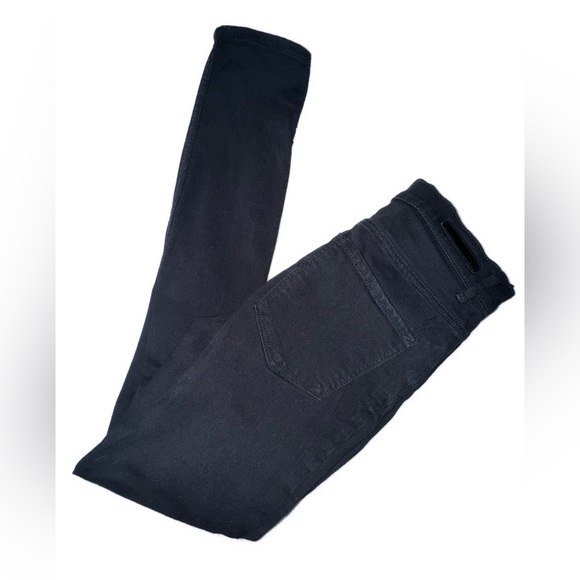 Express distressed high waisted black legging skinny jean size 4 - Picture 5 of 11